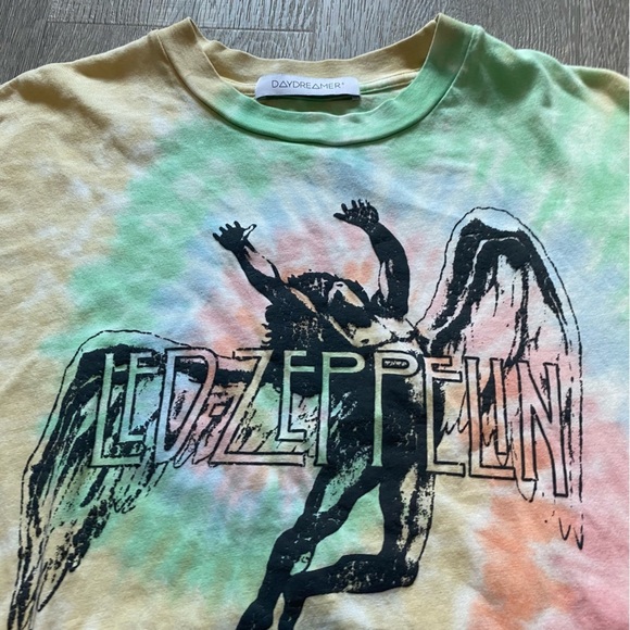 Daydreamer x Revolve Led Zeppelin Tie Dye Oversized Tee XS - Picture 3 of 6